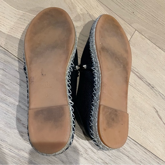Valentino Rockstud black leather Espadrilles sz. 40 - Picture 8 of 10